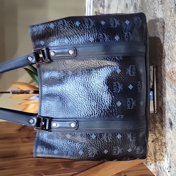 MCM Visetos EUC  Large Black Tote Bag - Picture 8 of 15